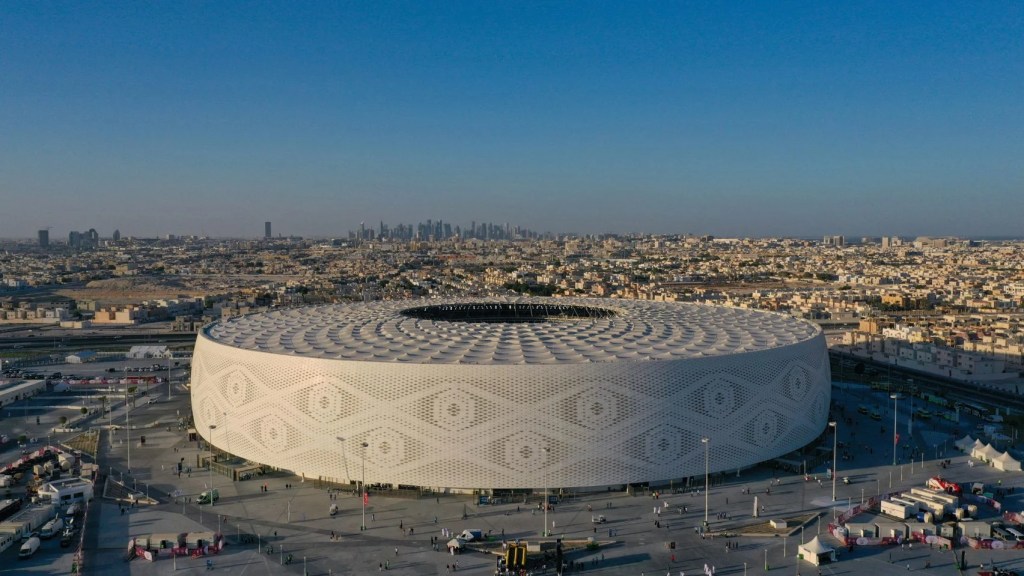 The Al Thumama Stadium in Doha, Qatar.