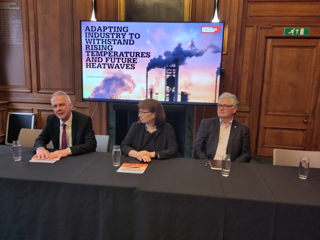 The authors at the launch of Adapting Industry to Withstand Rising Temperatures and Future Heatwaves.
