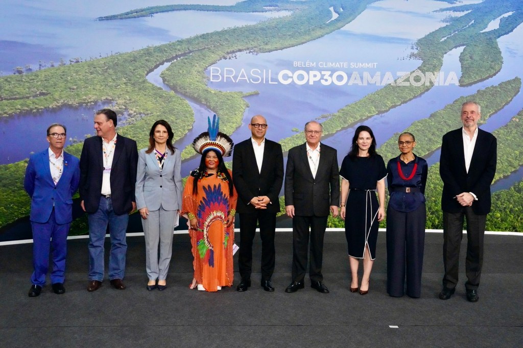 International and Brazilian leaders pictured at the launch of the political phase of COP30 on Monday, 17 November 2025.