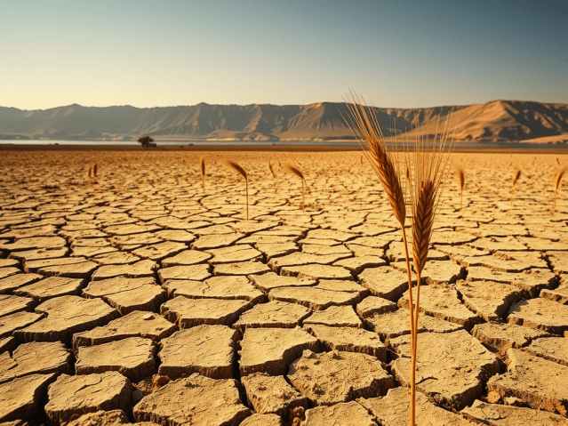 AI-generated visualisation of Iraq's drought.