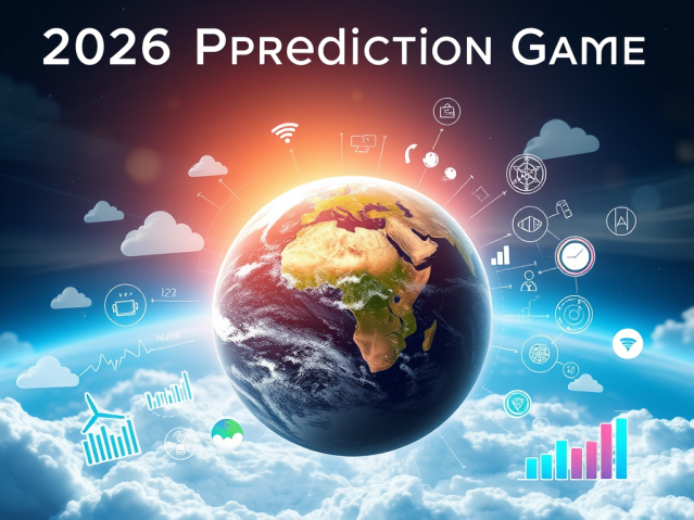 AI-generated graphic of our 2026 prediction game.