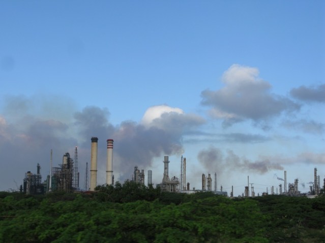 A Venezuelan oil refinery in Falcon state.