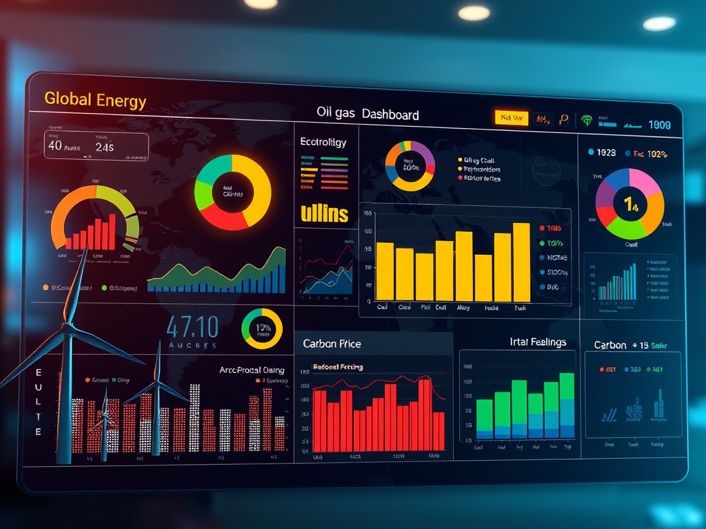 AI-generated visualisation of an energy dashboard.