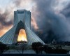 Tehran’s Azadi Tower on the 3rd of March, following a US-Israeli air strike on the city.