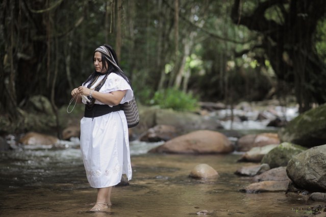Yoraima Cristina Navarro Izquierdo, a leader of the Indigenous Arhuaco people in the Sierra Nevada de Santa Marta, northern Colombia.